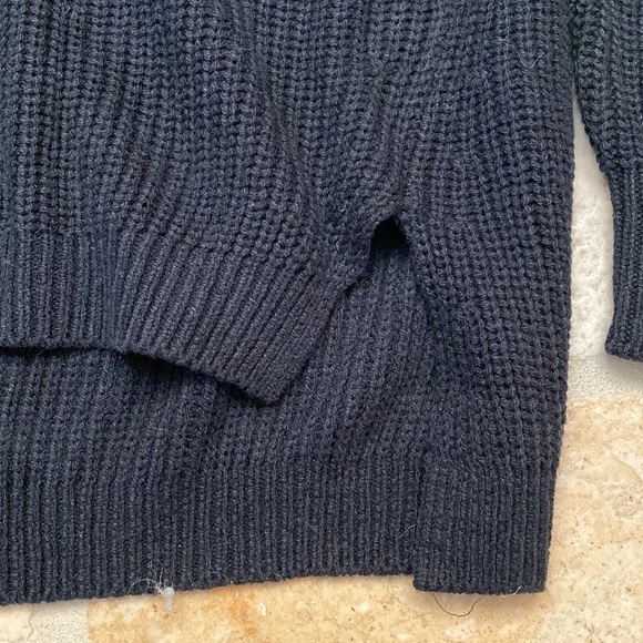 NWT Express V-Neck Boyfriend Sweater Women’s S Longline Tennis Preppy Y2K 90’s - Picture 7 of 10